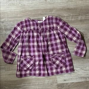 Sonoma Purple Plaid Kids Button Down Shirt